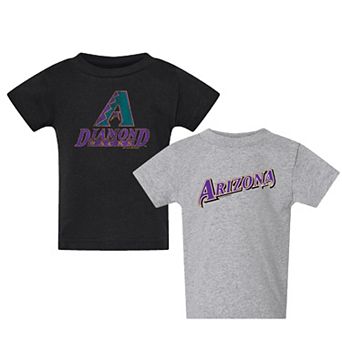 Toddler Soft as a Grape Heather Gray/Heather Gray Arizona Diamondbacks Cooperstown Collection Two-Pack T-Shirt Set