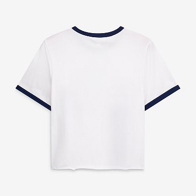Women's ZooZatz White Penn State Nittany Lions Retro Ringer Tri-Blend T-Shirt