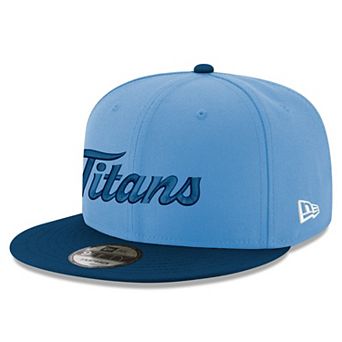 Men's New Era Light Blue/Navy Tennessee Titans Script 9FIFTY Snapback Hat