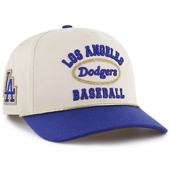 Men's '47 x Stoney Clover Lane Natural/Royal Los Angeles Dodgers Glitter Rope Hitch Adjustable Hat