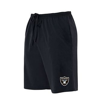 Men's Concepts Sport Black Las Vegas Raiders Big & Tall Fleece Lounge Shorts