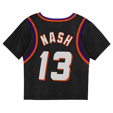 Toddler Mitchell & Ness Steve Nash Black Phoenix Suns 2-Piece Play by Place T-Shirt & Shorts Set
