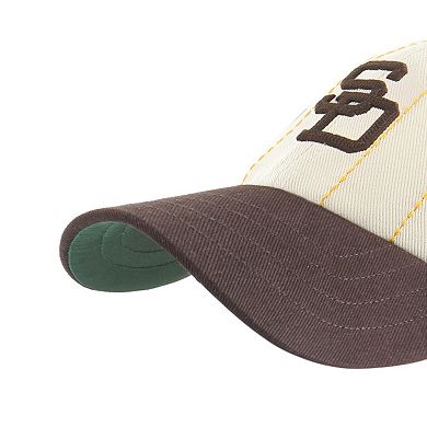 Men's '47 x Rawlings Natural/Brown San Diego Padres Pinstripe Clean Up Adjustable Hat