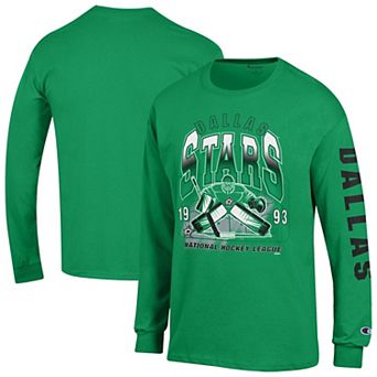Men's Champion Kelly Green Dallas Stars Long Sleeve Jersey T-Shirt