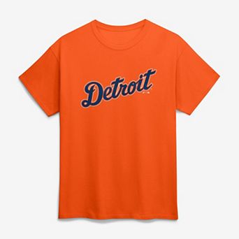 Men's Logo Athletic Orange Detroit Tigers Wordmark T-Shirt