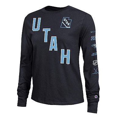Women's Champion Black Utah Mammoth 2-Hit Long Sleeve T-Shirt