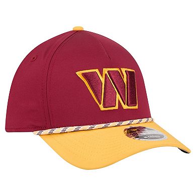 Men's Burgundy/Gold Washington Commanders Rope M-Crown A-Frame 39THIRTY Flex Hat