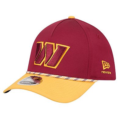 Men's Burgundy/Gold Washington Commanders Rope M-Crown A-Frame 39THIRTY Flex Hat