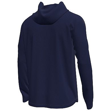 Men's Under Armour Navy Navy Midshipmen Unity Shooting Long Sleeve Hooded T-Shirt