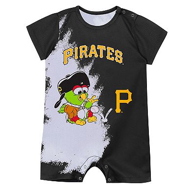 Newborn Outerstuff Black Pittsburgh Pirates Baby Mascot Bodysuit