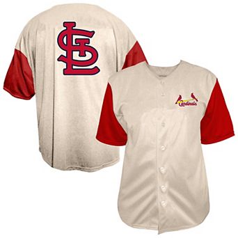 Men's Profile Cream St. Louis Cardinals Big & Tall Full-Button Jersey