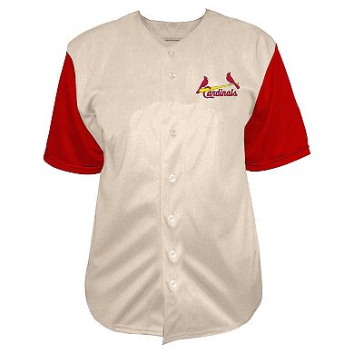 Men's Profile Cream St. Louis Cardinals Big & Tall Full-Button Jersey