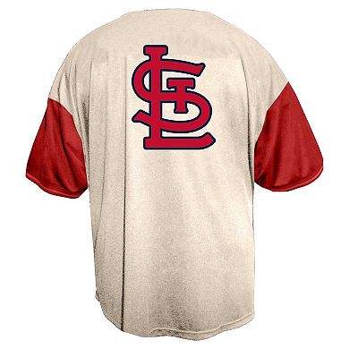 Men's Profile Cream St. Louis Cardinals Big & Tall Full-Button Jersey