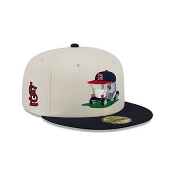 Men's New Era Cream/Navy St. Louis Cardinals Bullpen Cart 59FIFTY Fitted Hat