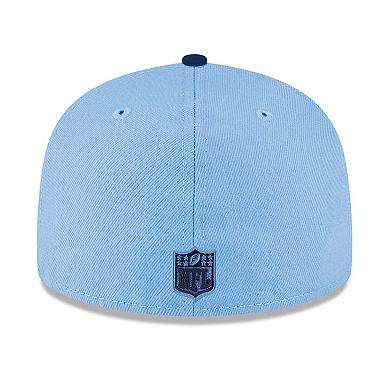 Men's New Era Light Blue/Navy Tennessee Titans Wordmark 59FIFTY Fitted Hat