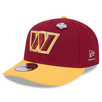 Youth New Era Burgundy/Gold Washington Commanders 2026 NFL Draft Pre-Curved 9FIFTY Snapback Hat