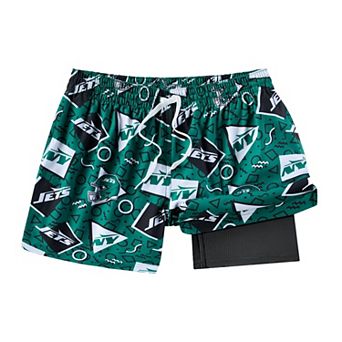 Men's Chubbies Green New York Jets Game Day Fit Classic Lined Swim Trunks
