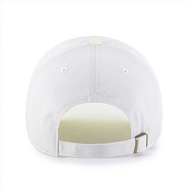 Women's '47 White/Yellow Cincinnati Reds Gelato Two-Tone Clean Up Adjustable Hat