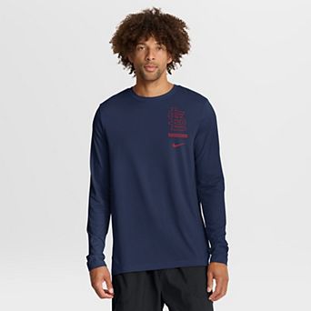 Men's Nike Navy St. Louis Cardinals 2-Hit Legend Dri-FIT Long Sleeve T-Shirt