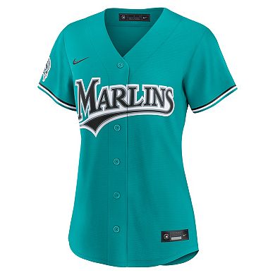 Women's Nike Teal Miami Marlins Alternate Stadium Jersey