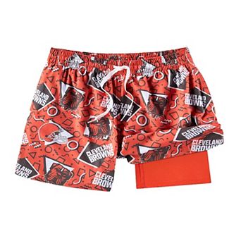 Men's Chubbies Orange Cleveland Browns Game Day Fit Classic Lined Swim Trunks