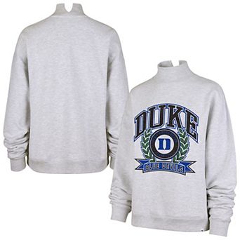 Women's '47 Gray Duke Blue Devils Laurel Arch Mock Neck Sweatshirt