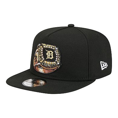 Men's New Era Black Detroit Tigers Ring A-Frame 9FIFTY Snapback Hat