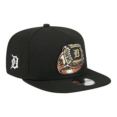 Men's New Era Black Detroit Tigers Ring A-Frame 9FIFTY Snapback Hat