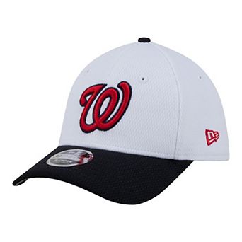 Youth New Era White/Red Washington Nationals Baseball 39THIRTY M-Crown Flex Hat