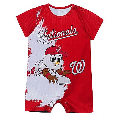 Newborn Outerstuff Red Washington Nationals Baby Mascot Bodysuit