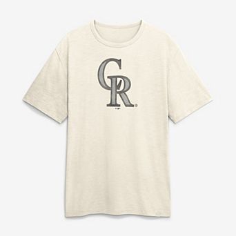 Men's Fanatics Cream Colorado Rockies Stadium Slub T-Shirt