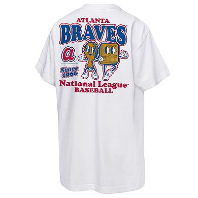 Youth Mitchell & Ness White Atlanta Braves Cooperstown Concession T-Shirt