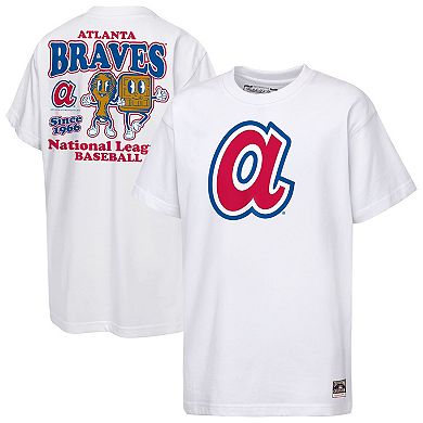 Youth Mitchell & Ness White Atlanta Braves Cooperstown Concession T-Shirt