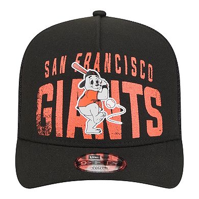 Youth New Era Black San Francisco Giants Logo Fade A-Frame 9FIFTY Snapback Hat