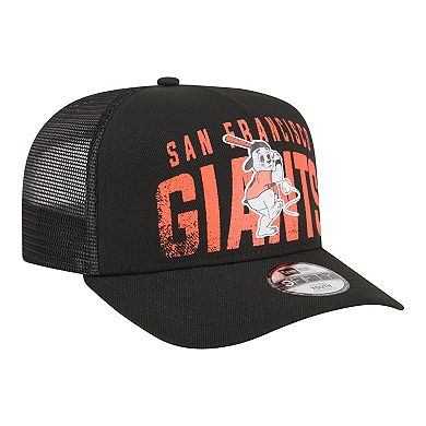 Youth New Era Black San Francisco Giants Logo Fade A-Frame 9FIFTY Snapback Hat