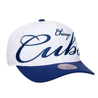 Unisex Mitchell & Ness White/Royal Chicago Cubs XL Script Pro Crown Adjustable Hat