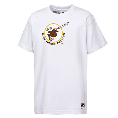 Youth Mitchell & Ness White San Diego Padres Cooperstown Concession T-Shirt