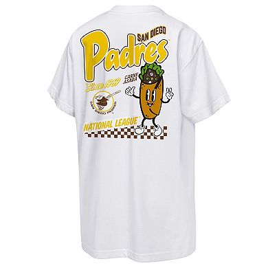 Youth Mitchell & Ness White San Diego Padres Cooperstown Concession T-Shirt