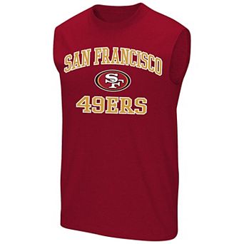 Men's Fanatics Scarlet San Francisco 49ers Big & Tall Hart & Soul Muscle Tank Top