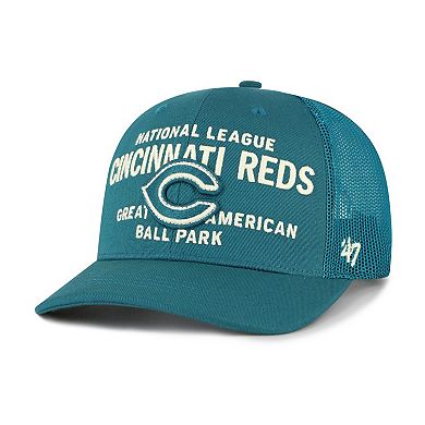Men's '47 Teal Cincinnati Reds Contemporary Hitch Adjustable Trucker Hat