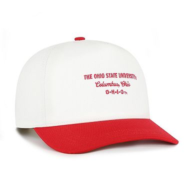Men's '47 White Ohio State Buckeyes Contemporary Basics Two-Tone Hitch Adjustable Hat