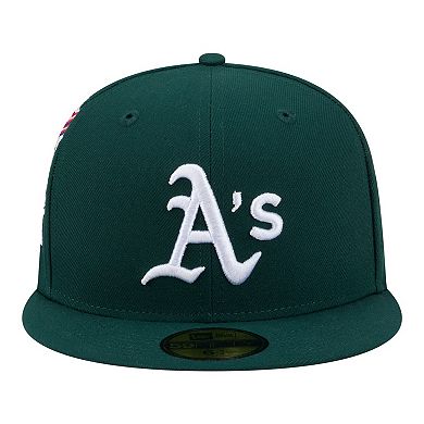 Men's New Era Green Athletics Hidden Hit 59FIFTY Fitted Hat