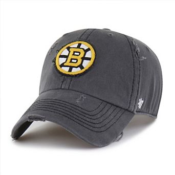 Men's '47 Charcoal Boston Bruins Weathered Clean Up Adjustable Hat