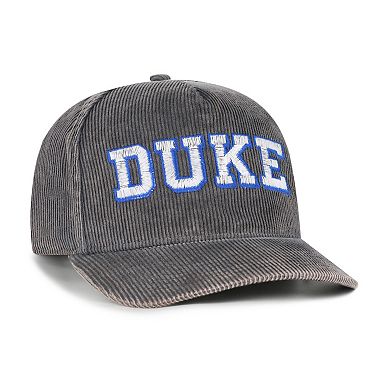 Men's '47 Gray Duke Blue Devils Reclaim Snow Wash Corduroy Hitch Adjustable Hat