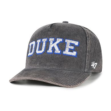 Men's '47 Gray Duke Blue Devils Reclaim Snow Wash Corduroy Hitch Adjustable Hat
