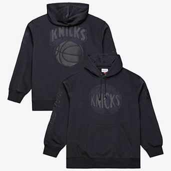 Men's Mitchell & Ness Black New York Knicks Phantom Fleece Hoodie