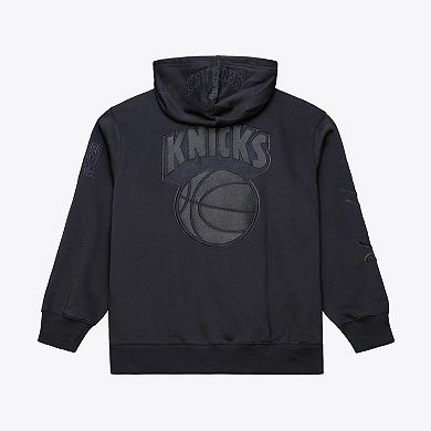 Men's Mitchell & Ness Black New York Knicks Phantom Fleece Hoodie