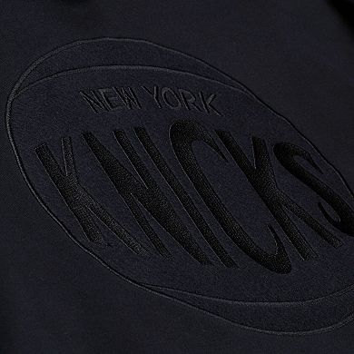Men's Mitchell & Ness Black New York Knicks Phantom Fleece Hoodie