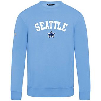 Men's Levelwear Light Blue Seattle Mariners Zane Felt Arch Pullover Sweatshirt