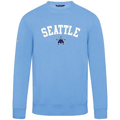 Men's Levelwear Light Blue Seattle Mariners Zane Felt Arch Pullover Sweatshirt